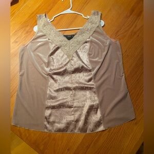 Venezia Gold/latte mixed media shell